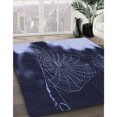 thumbnail image 3 of Ahgly Tapis Rectangulaire Lavable en Machine Intérieur Transitionnel Violet Pervenche, 2 Pieds x 4 Pieds, 3 of 7
