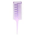 thumbnail image 1 of Graflsoa Tri-Sided Hair Styling Comb for Highlighting and Sectioning - Durable Plastic Hair Dye Brush in Purple, Ergonomic Design for Salon Professionals, 1 of 6