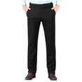 thumbnail image 5 of Pisexur Pantalon Habillé pour Homme Pantalon Chino Extensible Performance Ultime avec Taille Extensible, Pantalon pour Homme Résistant aux Plis Noir,30, 5 of 5