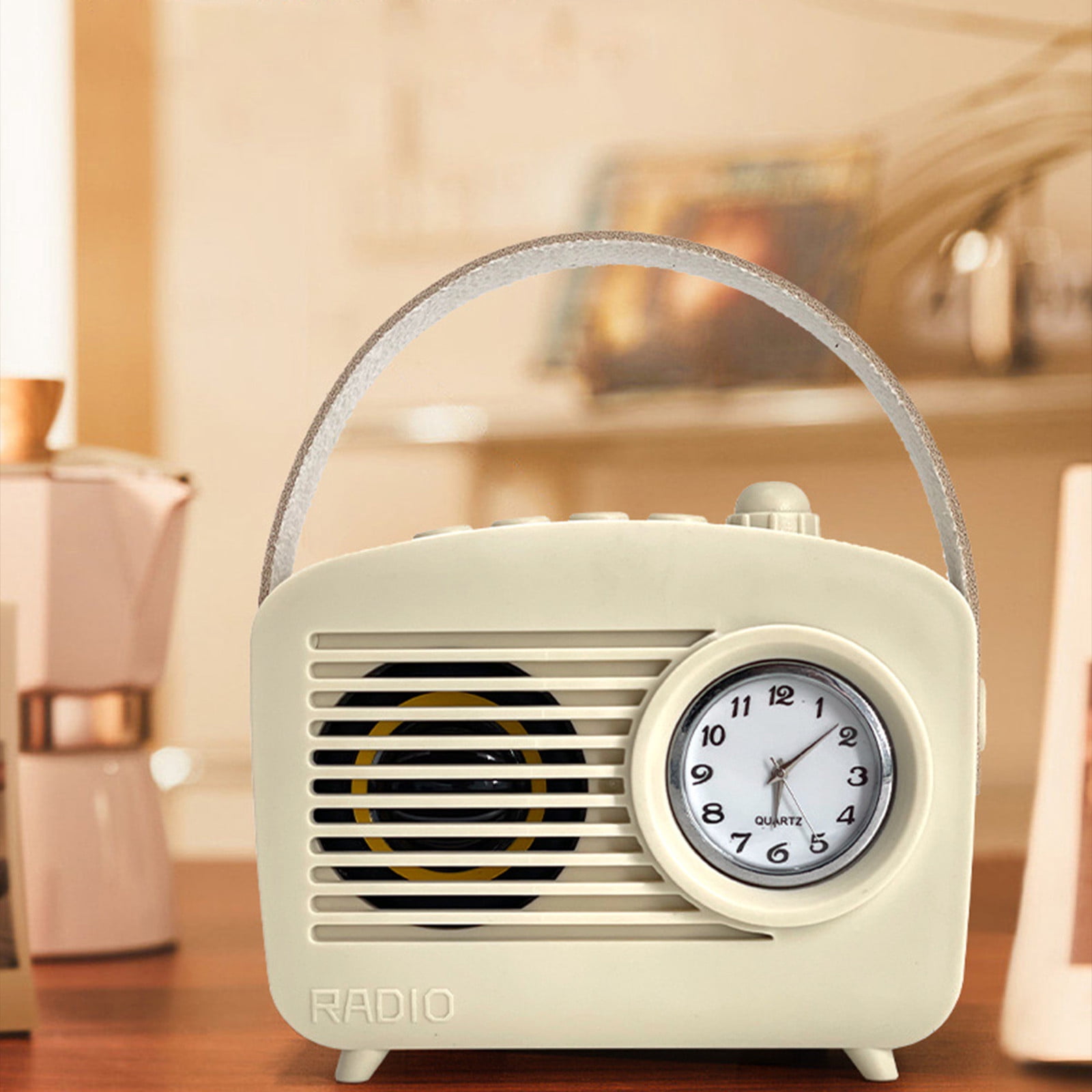 TIMIFIS Bluetooth Speakers Bluetooth Speaker Mini Plug-in Radio Wireless Retro Mini Stereo Outdoor Portable Mini Stereo Gift
