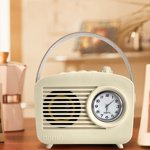 TIMIFIS Bluetooth Speakers Bluetooth Speaker Mini Plug-in Radio Wireless Retro Mini Stereo Outdoor Portable Mini Stereo Gift