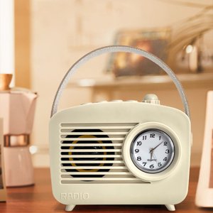 TIMIFIS Bluetooth Speakers Bluetooth Speaker Mini Plug-in Radio Wireless Retro Mini Stereo Outdoor Portable Mini Stereo Gift