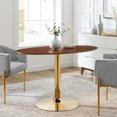 thumbnail image 1 of Modway Verne 48" Oval Dining Table in Gold Walnut, 1 of 6