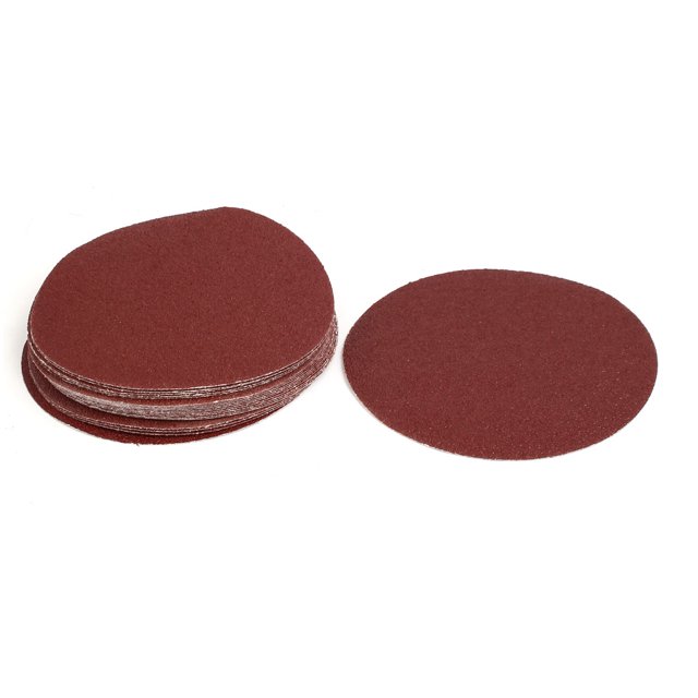 Unique Bargains 40 Grit 7' Diameter Flocking Sandpaper Hook Loop Sanding Disc 20 Pcs
