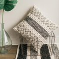 thumbnail image 2 of Set of 2 Woven Black, Beige And White Striped Cotton Rug, 2 of 3