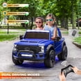 thumbnail image 2 of VOLTZ TOYS Ford Super Duty F450 Dually 2-Seater 24V Kids Ride-On Truck, Motorized Pick-Up Toy Car with Dual Rear Wheels, Parent Remote Control, EVA Tires, Licensed, Blue, 2 of 6