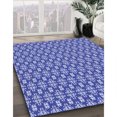 thumbnail image 3 of Ahgly Company Tapis d'Intérieur Lavable en Machine Rectangle Transitionnel Jeans Bleu, 2 Pieds x 4 Pieds, 3 of 7
