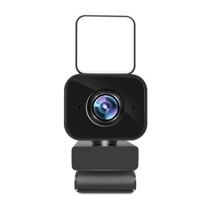 Webcam HD 1080P Avec Ring Light et Trépied Webcam couverture 3 Couleurs Luminosité réglable pour la conférence, le streaming en direct, l'enregistrement