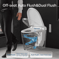 thumbnail image 3 of Bidet de Toilette Intelligent avec Réservoir Intégré, Hauteur de Siège Confortable ADA, Bidet de Toilette Allongé à Double Chasse, Siège Affleurant/ouvert avec Capteur de Pied, 3 of 11