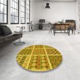 thumbnail image 4 of Ahgly Company Tapis d'Aire Rectangulaire Transitionnel Brun Biscuit Foncé pour Intérieur, Lavable à la Machine, 5 Pieds x 7 Pieds, 4 of 7