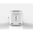 thumbnail image 3 of Culinary Chef Retro 2-Slice Toaster – Wide Slots, 900W Power, 5 Browning Levels, Bagel, Defrost & Cancel – White, 3 of 8