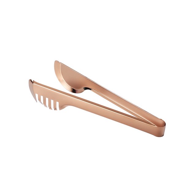 facefd Pince à Barbecue en Acier Inoxydable Portable Réutilisable Miroir Poli Pique-Nique Hôtel Steak Nourriture Pince Outil Or Rose