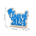 thumbnail image 2 of OULII Blue Wood Graduation Decor for Party Centerpieces and Tabletop Adornments 2024, 2 of 5
