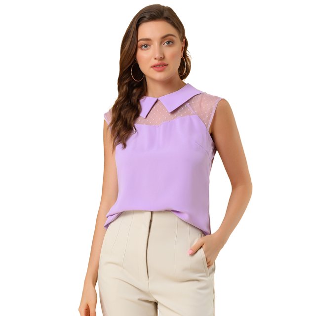 INSPIRE CHIC Blouse à Col Peter Pan à Manches Courtes pour Femmes