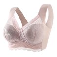 thumbnail image 1 of Timegard Bras for Women Plus Size Lace No Underwire Back Smoothing Full Support Comfortable Everyday Bralette, 1 of 2