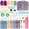 thumbnail image 1 of EASTIN 66Pcs Crochet Kits for Beginners with Storage Case and Crochet Accessories Crochet Kit Practical Knitting Starter Kit, 1 of 9