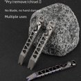 thumbnail image 3 of Titanium Alloy EDC Pry Bar Tool with Dual-End Design – Compact Lightweight Survival Gear for Camping, Self-Defense, Bottle Opening & Rope Cutting – Durable Sandblasted Multifunctional Outdoor, 3 of 6