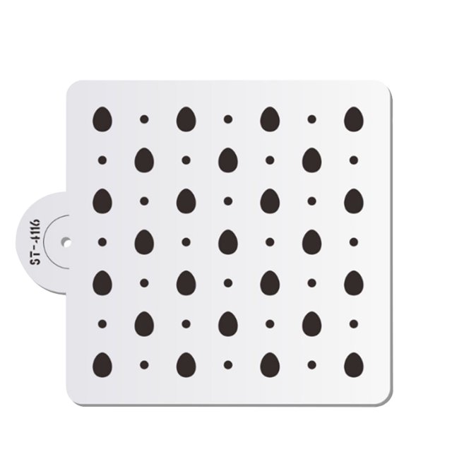 pitrice Fondant Stencil Easter Cookie Dessert Template Cake Baking Decorating Spray Floral Mold, 4116