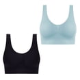 thumbnail image 1 of AherBiu 2pc Plus Size Sports Bras for Women Large Bust High Support Padded Bralettes Seamless Workout Underwear, 1 of 7