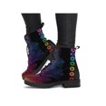 thumbnail image 1 of UKAP Women Leather Boot Floral Short Bootie Lace Up Ankle Boots Work Booties Waterproof Sunflower 9, 1 of 3