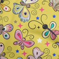 thumbnail image 1 of oneOone Velvet Yellow Fabric Butterflies Craft Projects Decor Fabric Printed By The Yard 58 Inch Wide-QJ, 1 of 5