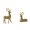 Golden, variant on GROWTH TANK 1 Pair Reindeers Deer Figurines Handicraft Tabletop Ornament for Bookshelves Red