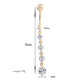 thumbnail image 4 of Round Zircon Dangle Navel Belly Button round zircon Rings Stainless Steel Pendant Umbilical Nail Studs Body Piercing Jewelry, 4 of 8