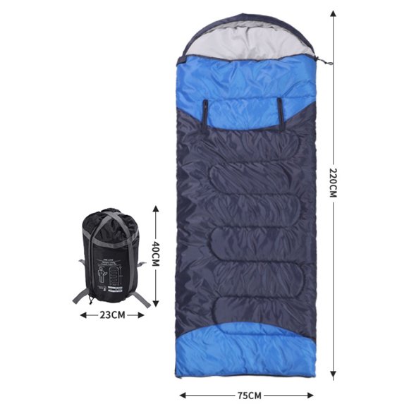 Washed Cotton Liner Envelope Thermal Sleeping Bag Hooded Waterproof Sleeping Bag for Camping