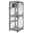 thumbnail image 1 of Wooden Outdoor Catio Enclosure with Wheels – Modular Cat Patio House, Weather-Resistant, 1 of 7