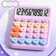 thumbnail image 4 of Mini Desktop Calculator 12-Digit LCD Display | Basic Standard Pocket Size Calculator for Home School Office Kids | Dopamine Round Keys | Battery Powered | Non-Slip Gradient Design, 4 of 6