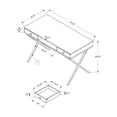 thumbnail image 2 of Bureau d’ordinateur Monarch Specialties en blanc lustré, 2 of 3
