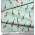 thumbnail image 2 of Soimoi Green polyester Crepe Fabric Dot & Giraffe Animal Print Fabric by The Yard 52 Inch Wide, 2 of 3