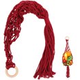thumbnail image 2 of 4Pack Woven Wall Hanging Basket Macrame Style Dark Red Cotton Rope For Home Kitchen Storage And Organizing, 2 of 8