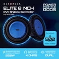 thumbnail image 2 of Hifonics 2 Pack ELITE 8” Shallow Subwoofer, Dual Voice Coil Audio Speaker, 500W, 2 of 12