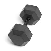 Element Fitness Virgin Rubber Hex Dumbbell 120 lb Low Odour Ergo Handle