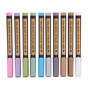 EGNMCR Stylos 10 Pcs Assortiment colorié Marqueur permanent de peinture 20ML Stylo marqueur
