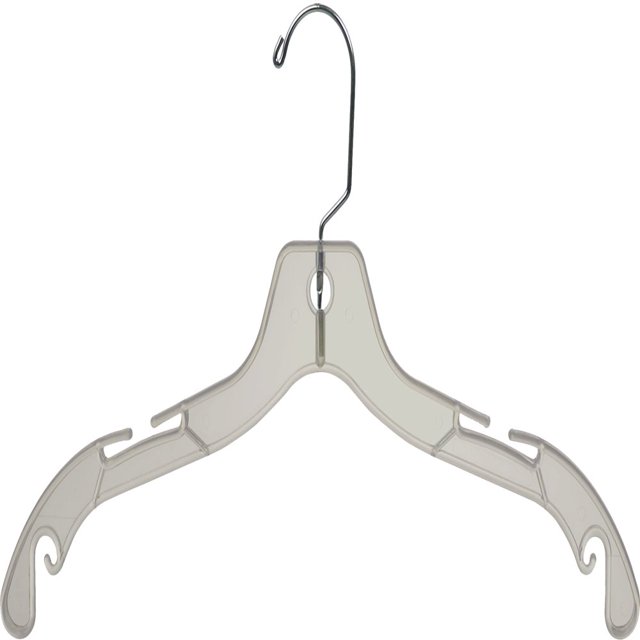 Matte Black Plastic 4-Notches Top Hanger 25 Pack