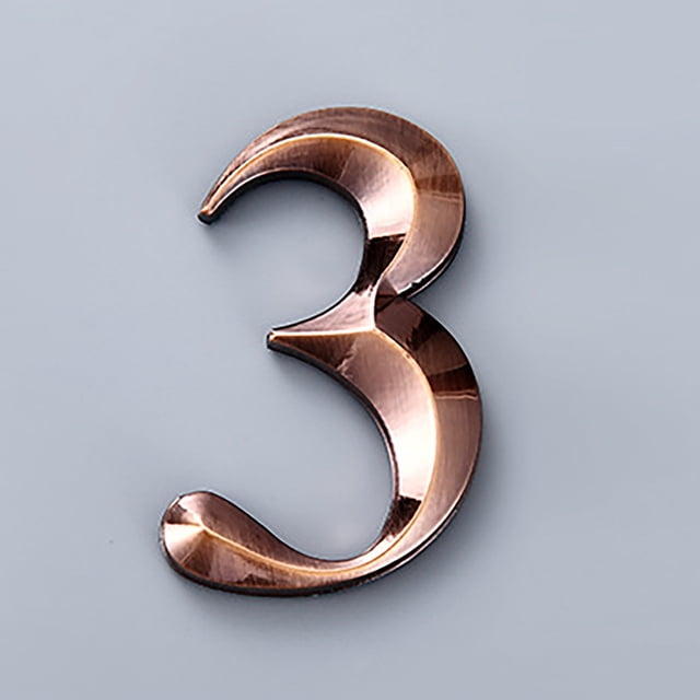 Vaidha Black Modern House Numbers Mailbox Numbers 0-9 Self-Adhesive Street Door Home Address Metal Numbers For Outside Or Inside Signs Easy Install