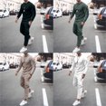 thumbnail image 4 of CEHVOM 2021 Spring And Autumn Long-sleeved Casual Suit Two-piece Men's Trend Multicolor, 4 of 5