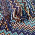 thumbnail image 3 of Blue Chevron Throw Blanket, 3 of 5