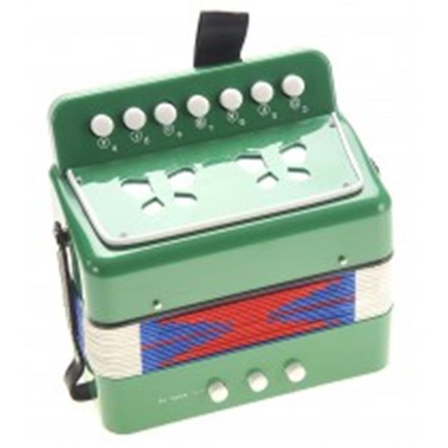 AZ Import PS130 Green Instrument de Musique pour Enfants Accordéon, Vert
