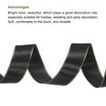 thumbnail image 3 of Unique Bargains 1 Inch 50 Yard Wide Satin Ribbon with Gold Edges Grosgrain Fabric Ribbon for Gift Wrapping, Black, 3 of 7