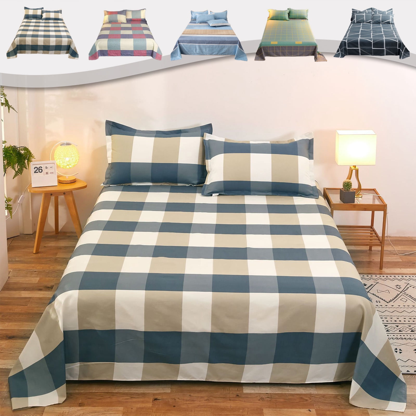 Sentmoon Bed Sheets Strong Elastic 3PCS Bedding Sets All Season Bedding Sheet Comforters Sets With Pillow Cases 3 Pcs Bed Set Down Sheet Set Shrinkage And Fade Resistants Easy