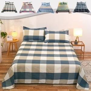 Sentmoon Feuilles de lit solides élastiques 3PCS Ensembles de literie Toutes les saisons Kits de consolateurs de draps avec étuis d'oreiller 3 Pcs Ensemble de lit Descente Ensemble de feuille Shrinkage et de résistants fade facile