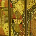 thumbnail image 1 of Ahgly Company Tapis d'Intérieur Lavable à la Machine, Carré, Transitionnel, Rouge Brun, Tapis de Zone, 4 Pieds Carré, 1 of 7