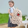 thumbnail image 4 of Trendy Tool Kit for Home, Sweet Strawberry Backpack Cute Corduroy Travel Daypack 18L Large Capacity Multi Pocket Lightweight Rucksack for Work Business, 4 of 7