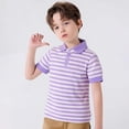 thumbnail image 2 of Enfants Polos pour Garçons T-Shirt Rayé Garçons Garçons Polos à Manches Courtes Chemises de Rugby Tenue Garçons 7-8 Ans, 2 of 8