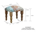 thumbnail image 3 of Banc En Bois 4 Pièces Et Tabourets Set (Crescent Twirl), 3 of 3