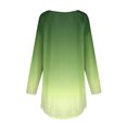 thumbnail image 5 of FAIWAD Women's Top Long Sleeve Drop Shoulder Round Neck Gradient Top Lightweight Loose Tops, 5 of 5