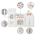 thumbnail image 4 of Teamson Kids Wooden Play Kitchen Set Modern Modular Design White/Rose Gold, 4 of 8
